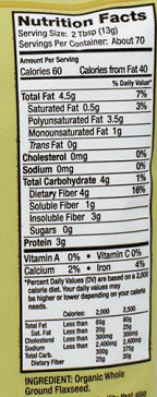 food box label